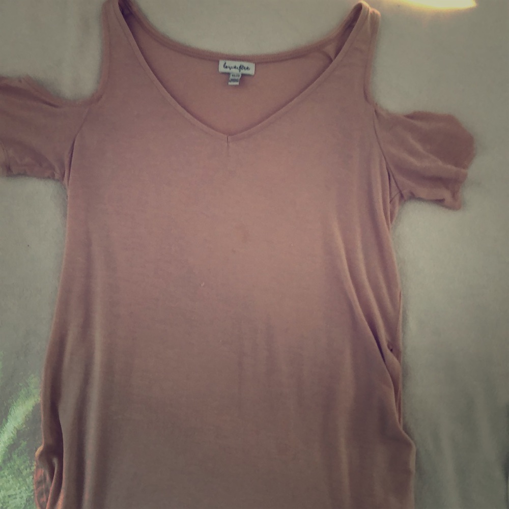 Pink off the shoulder shirt